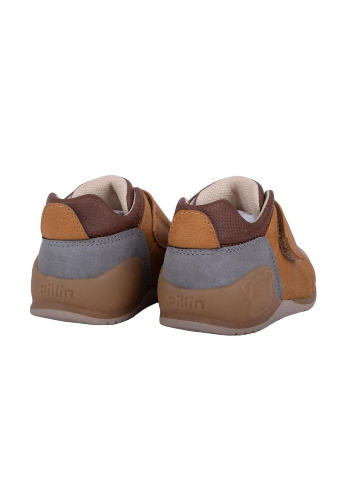 Zapato Clasico Bebe Niño Mostaza Pillin-3