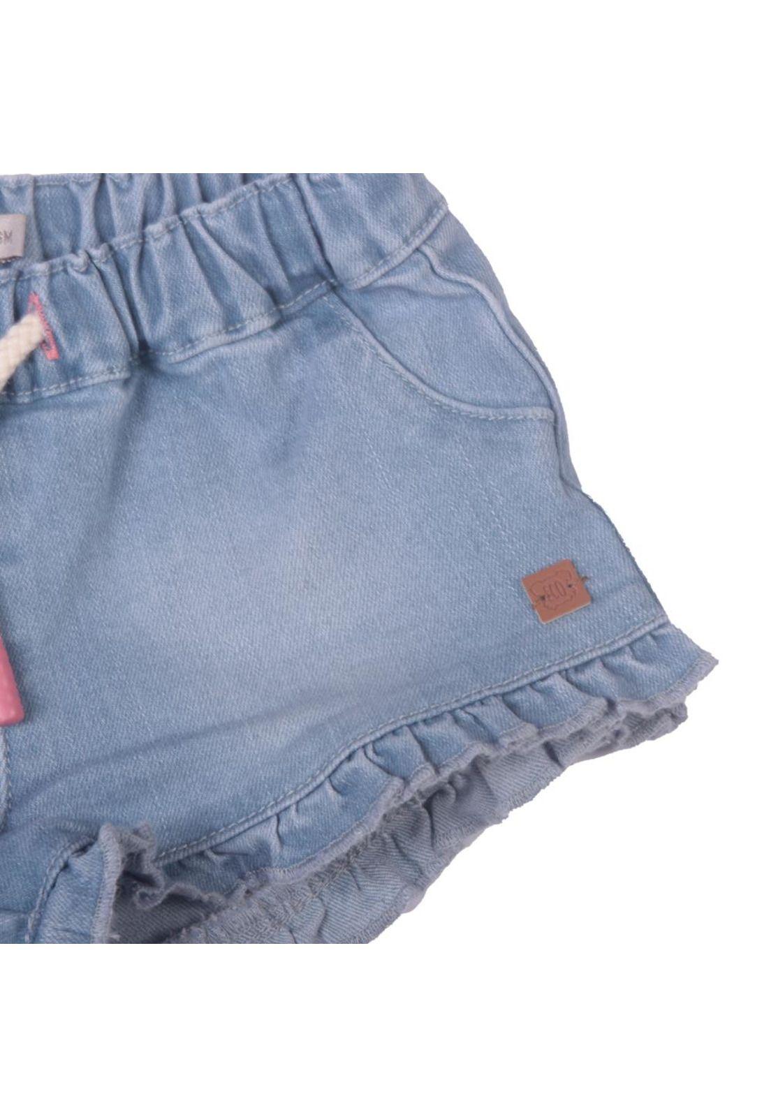 Short Bebe Niña Celeste Pillin-1