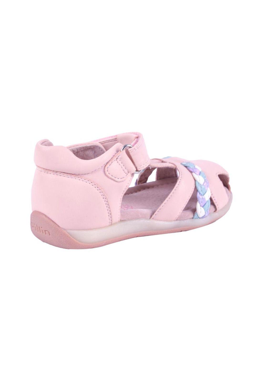 Sandalias Bebe Niña Rosado Pillin-3