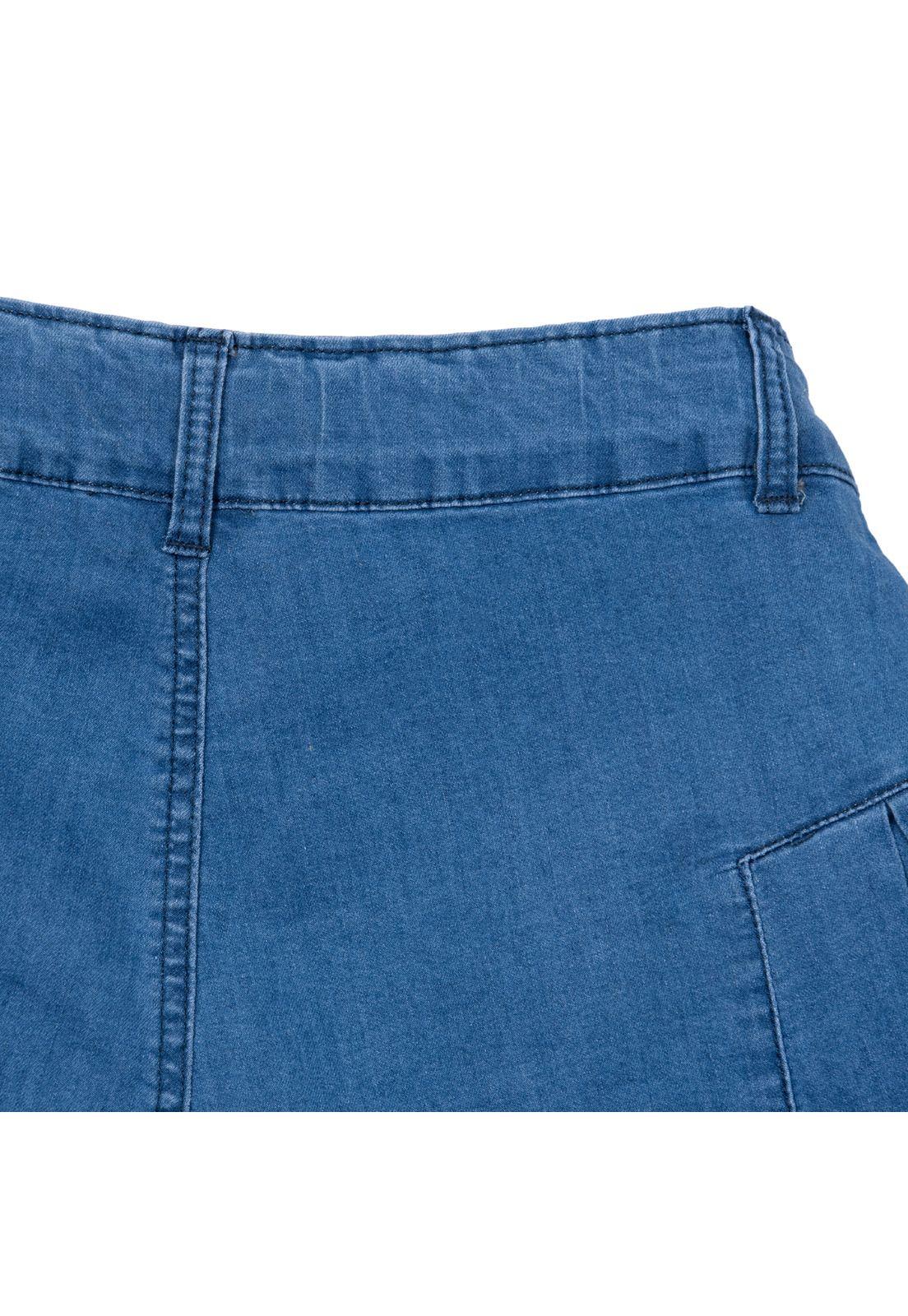 Short Niña Ancho Tachas Azul Pillin-3