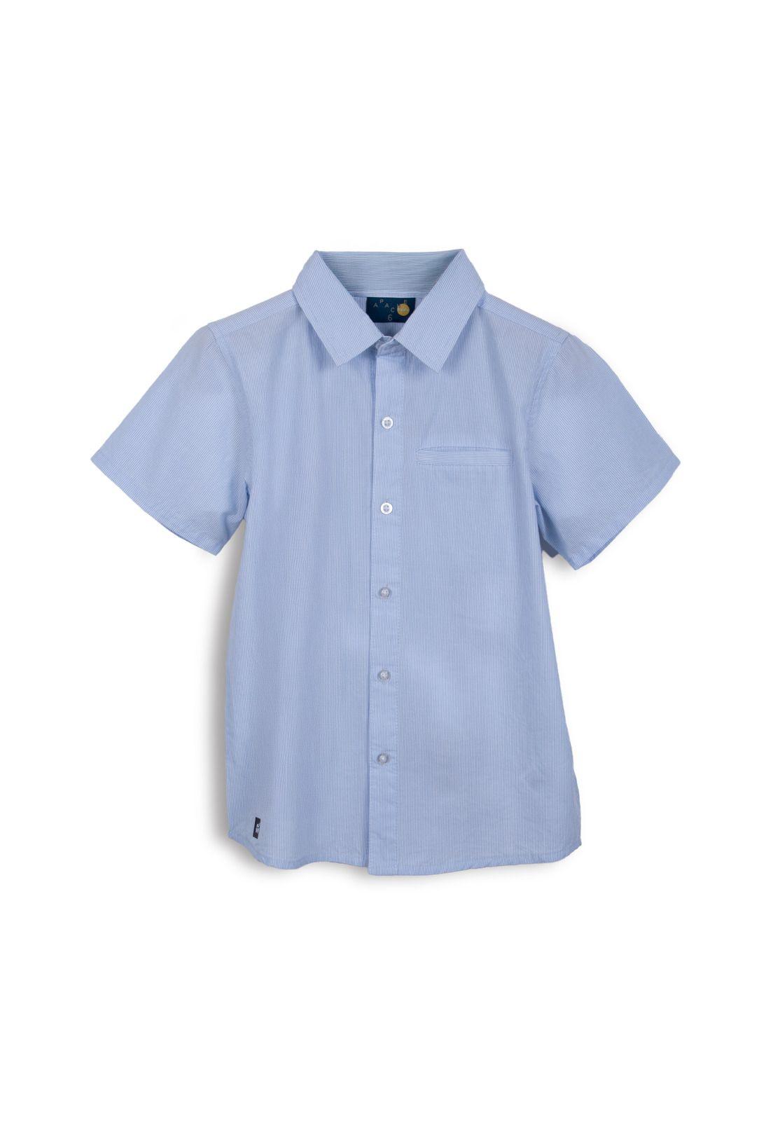 Camisa Niño Manga Corta Celeste Pillin-0