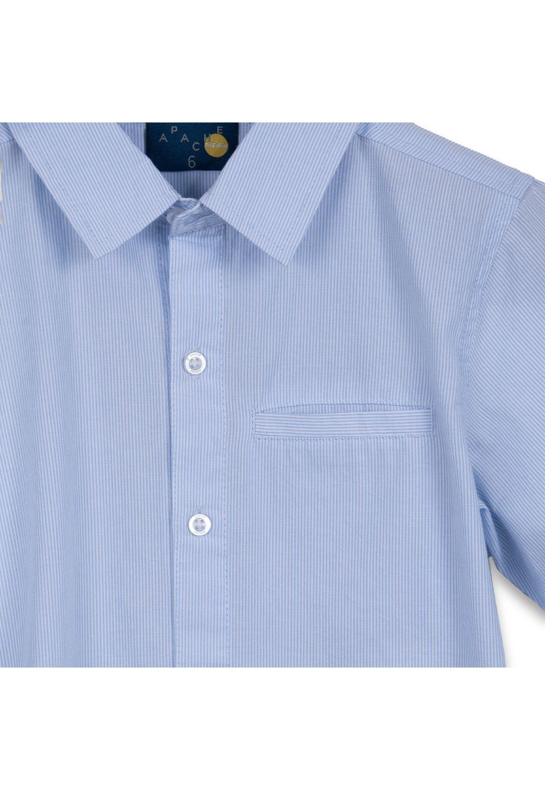 Camisa Niño Manga Corta Celeste Pillin-2