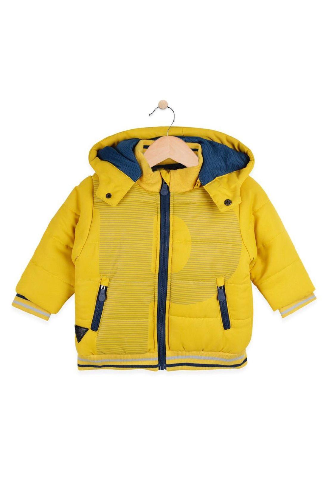 Parka Bebé Algodón Invierno Niño Mostaza-0