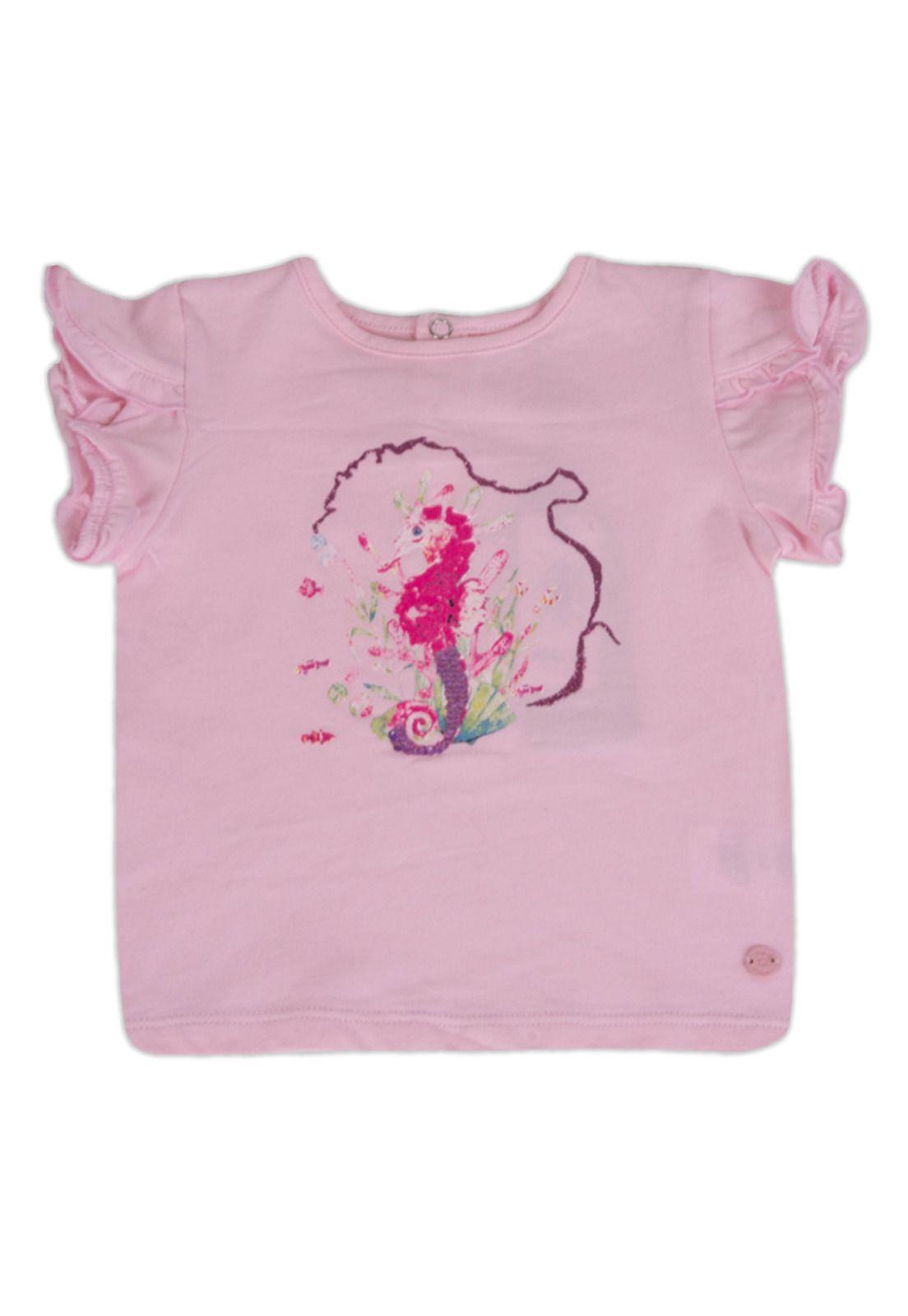Polera Bebe Niña Rosado Pillin-1
