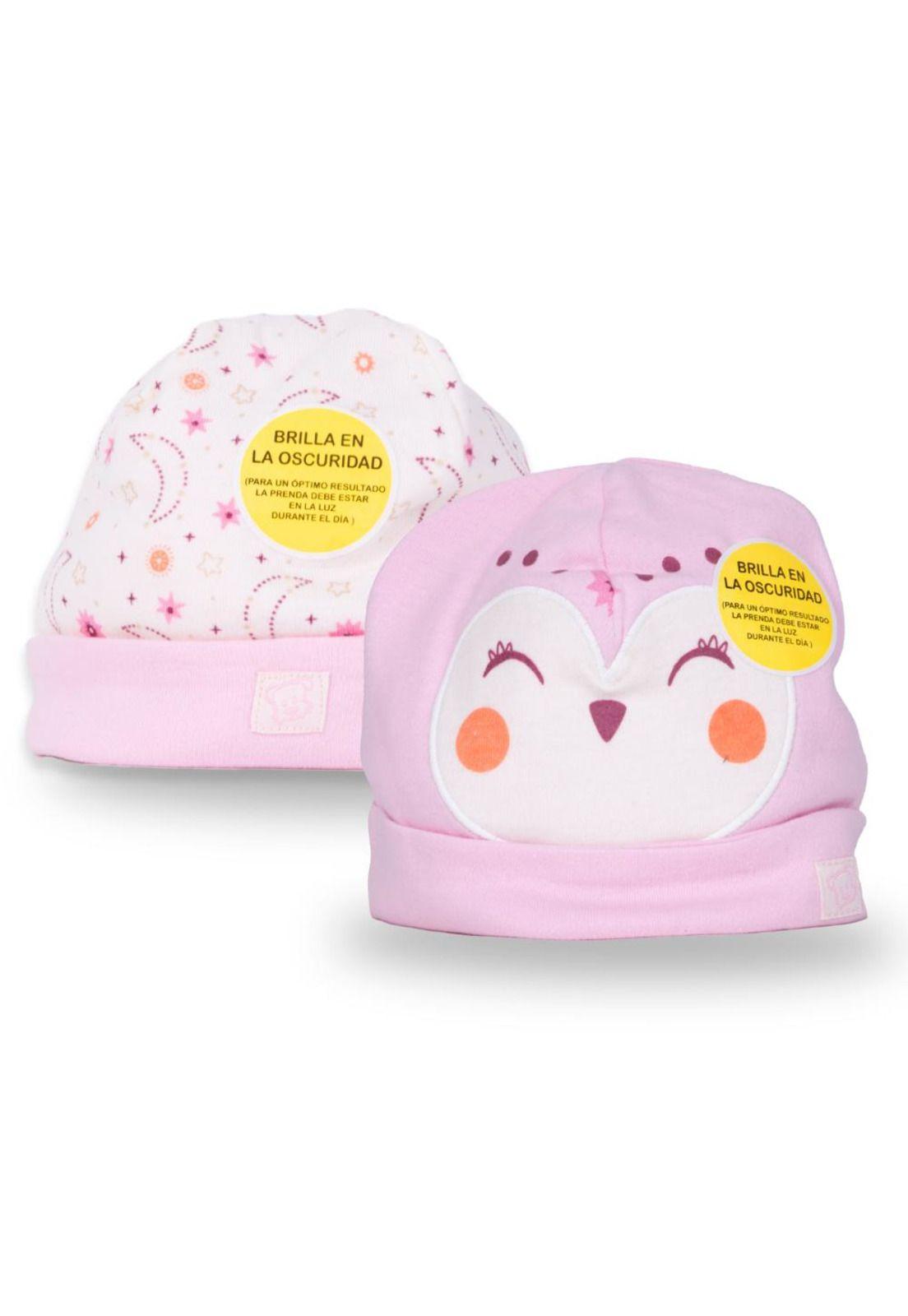 Pack 2 Pzas Gorro Bebé Niña Multicolor Pillin-0