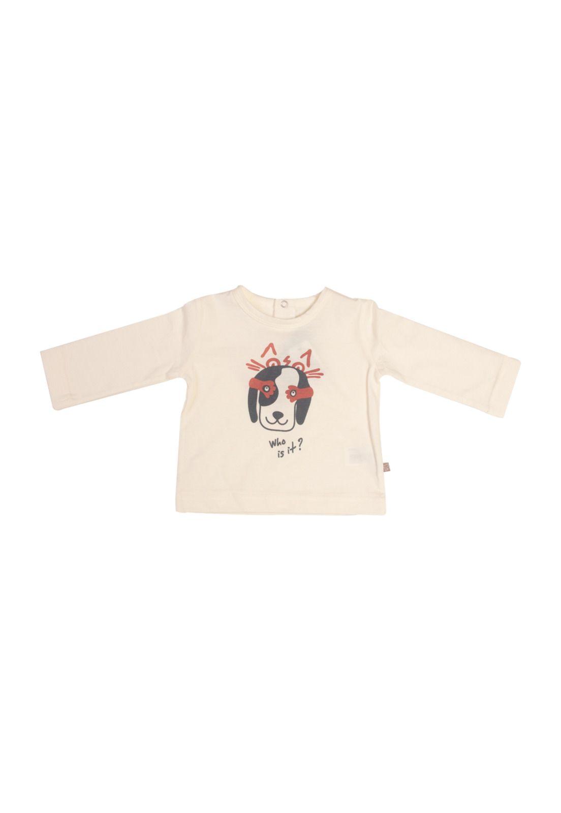 Polera Manga Larga Bebé Niño Crudo Pillin-1