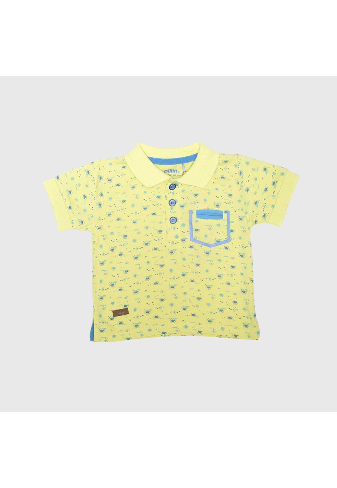 Polera Bebé Niño Amarillo Pillin-0