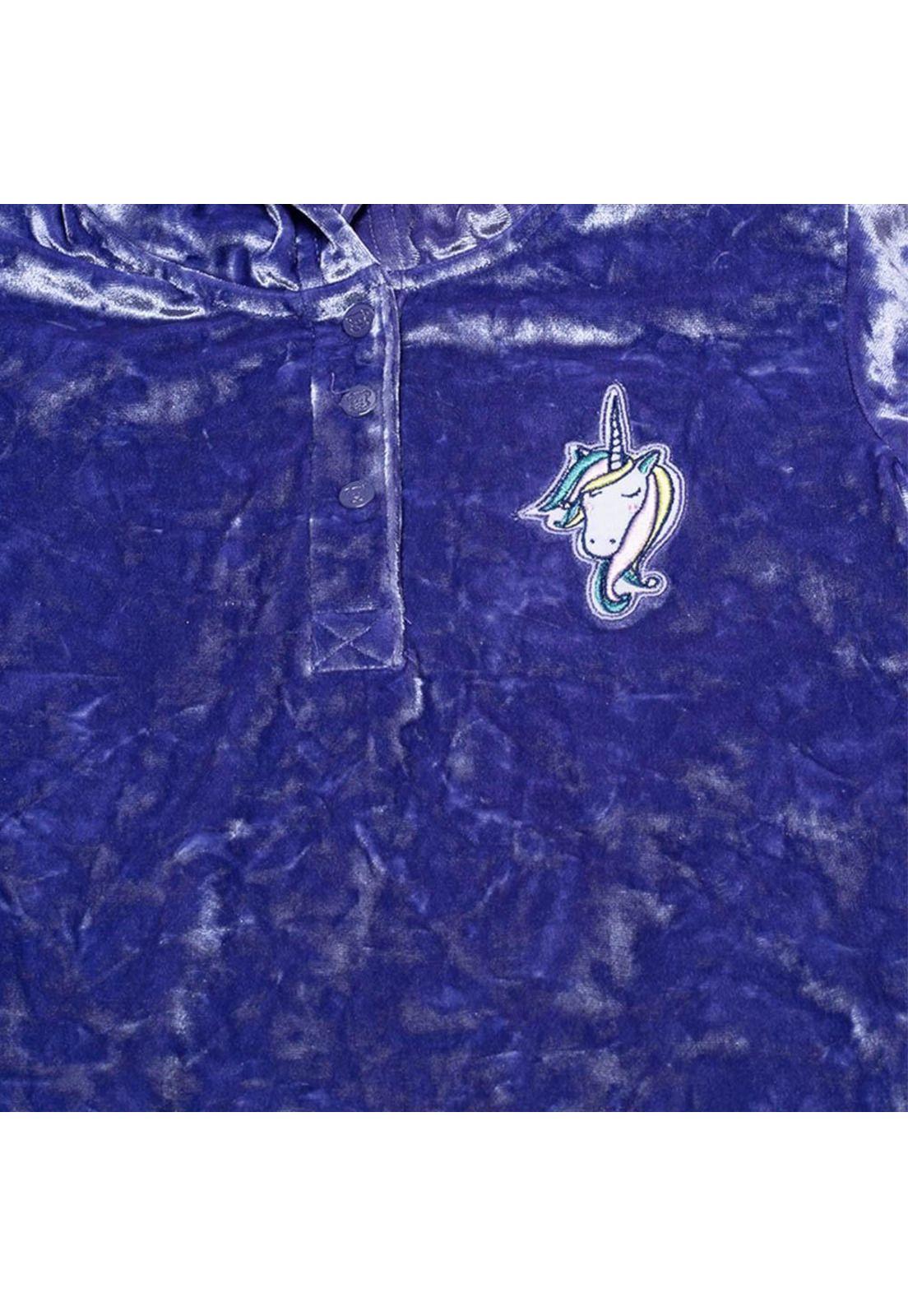 Poleron Bebe Algodón Invierno Niña Morado-2