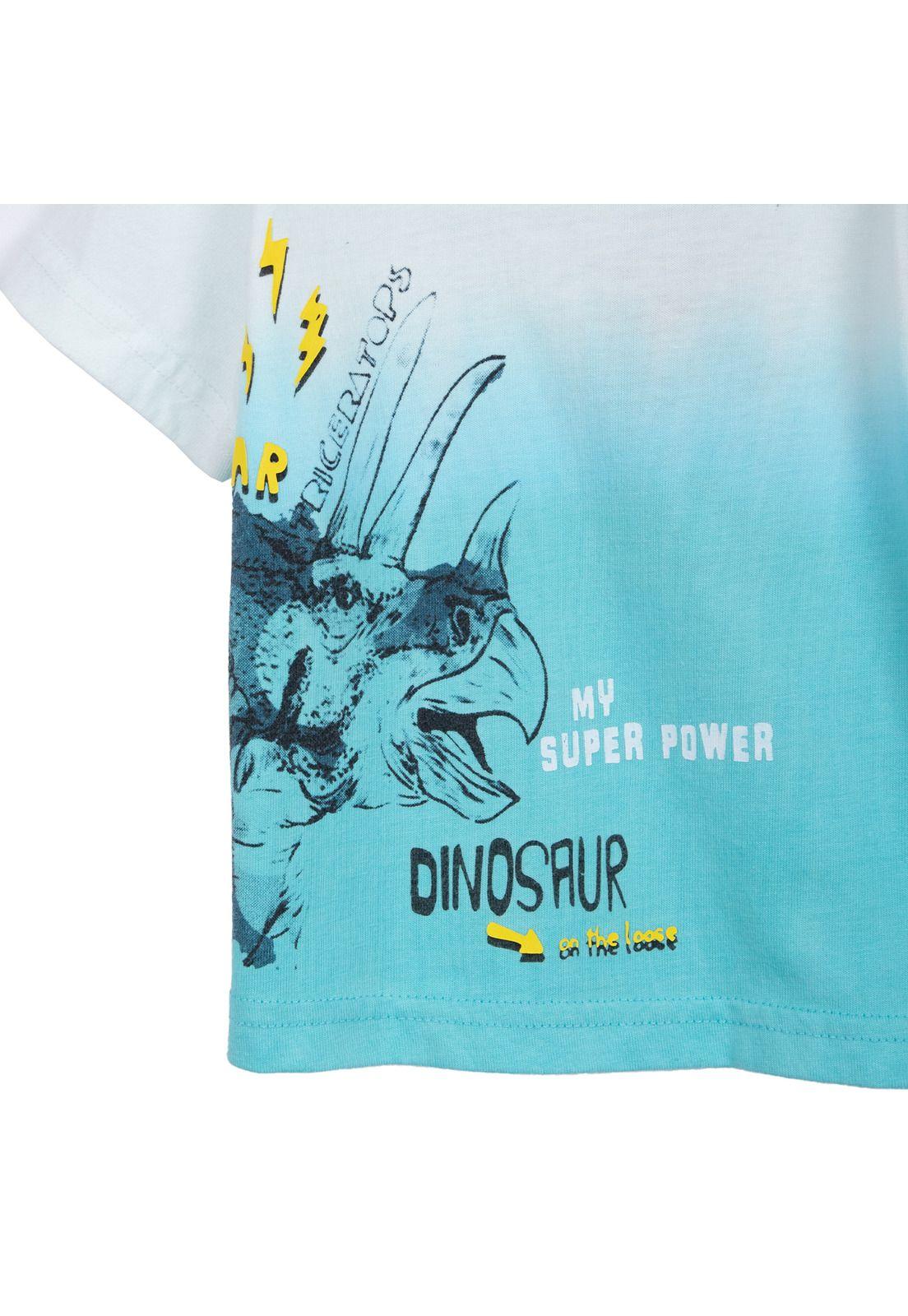 Polera Bebé Niño Manga Corta Tie-Dye Dinosaurio Calipso Pillin-2