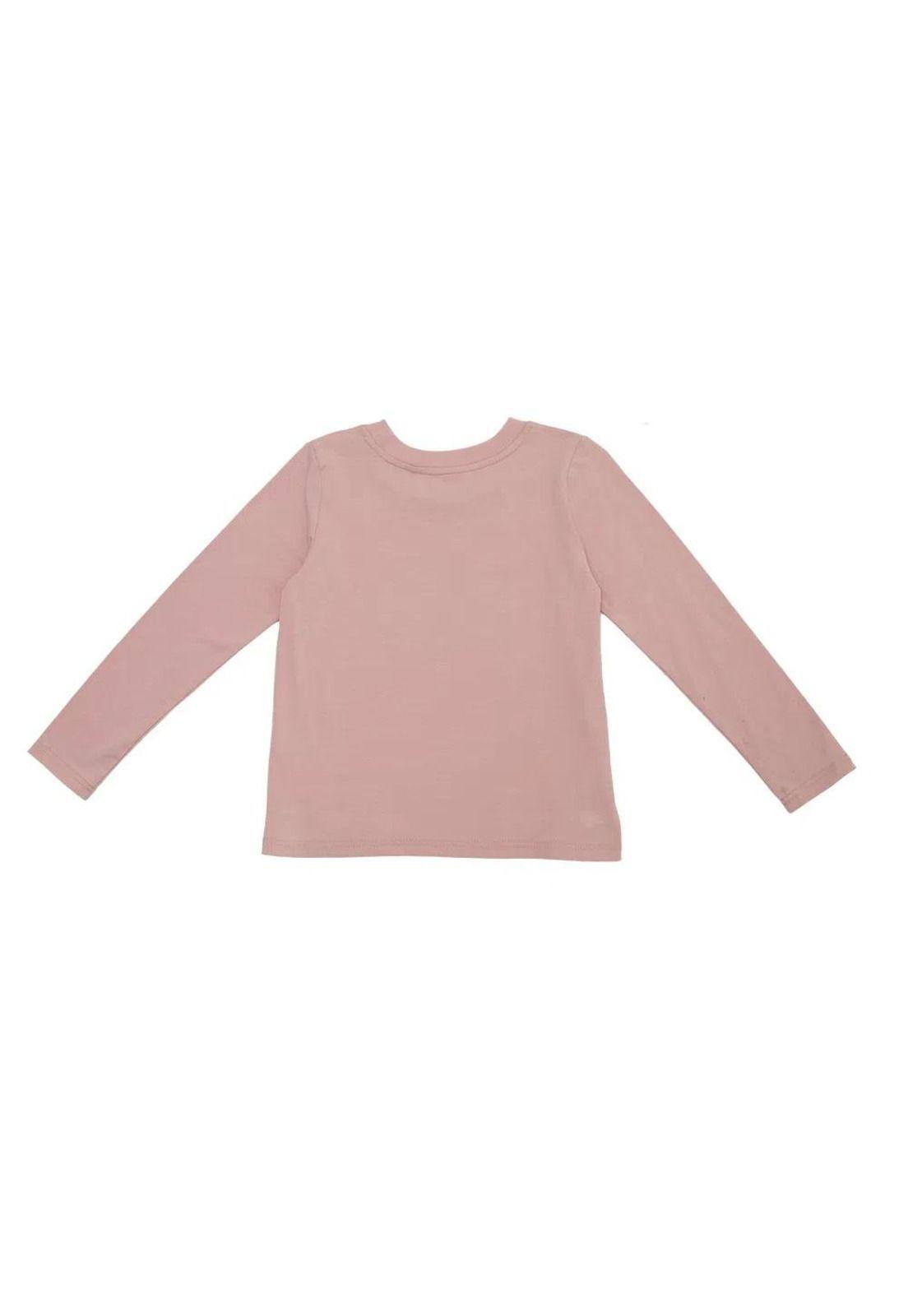 Polera Niña M/L Estampada Rosado Pillin-3