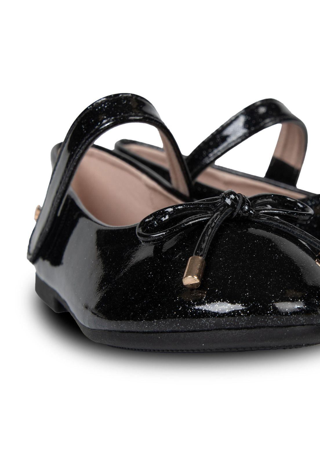 Ballerina Niña Charol Negro Pillin-4