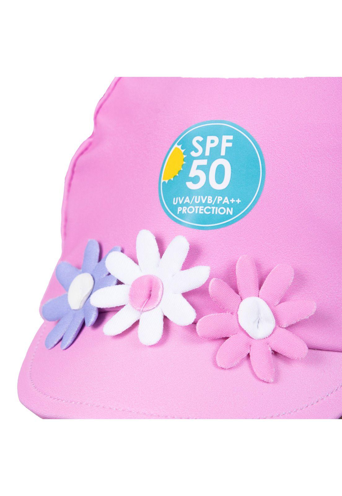 Set Traje de Baño y Gorro Bebé Niña Protección UV Lavanda Pillin-4