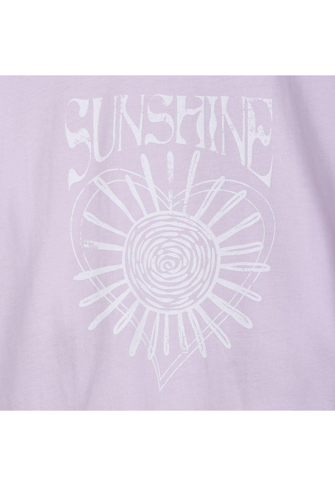 Polera Niña Manga Corta Oversize Lila Pillin-2