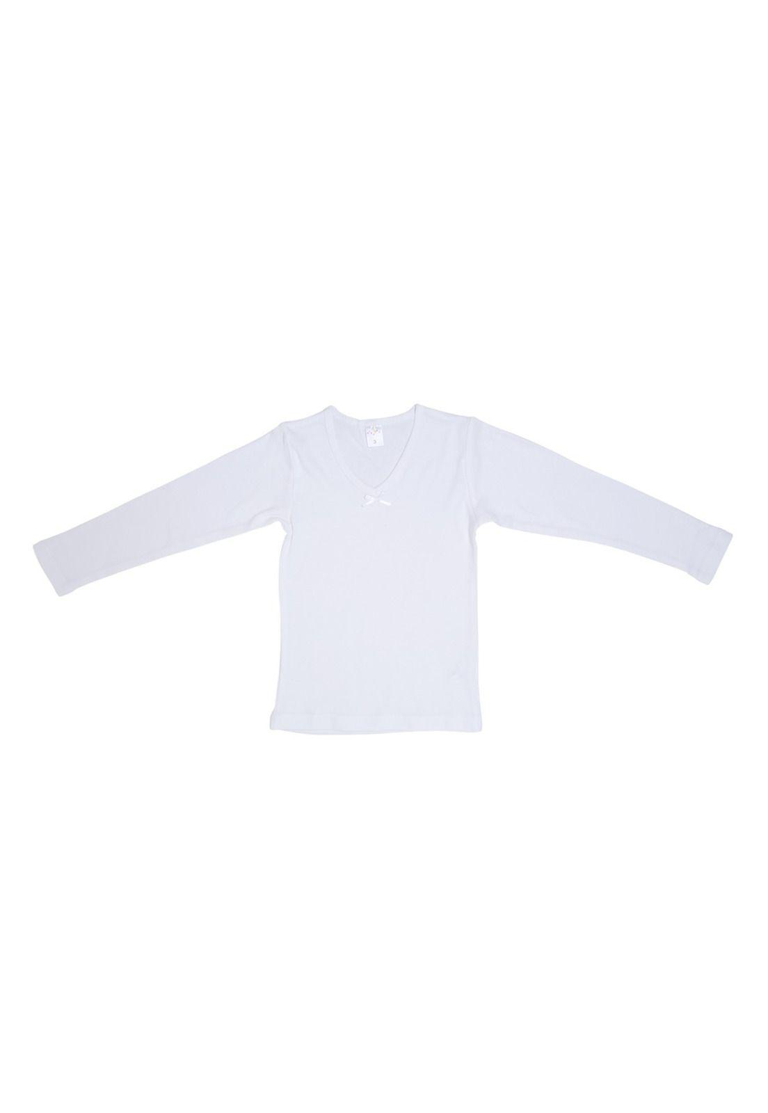 Camiseta Manga Larga Niña Blanco Pillín-1