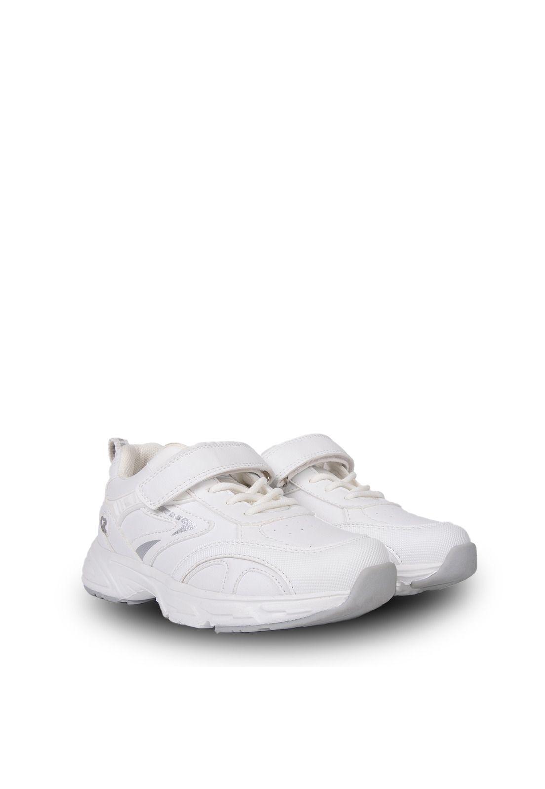 Zapatilla Escolar Unisex Deportiva Velcro Blanco Pillin-1