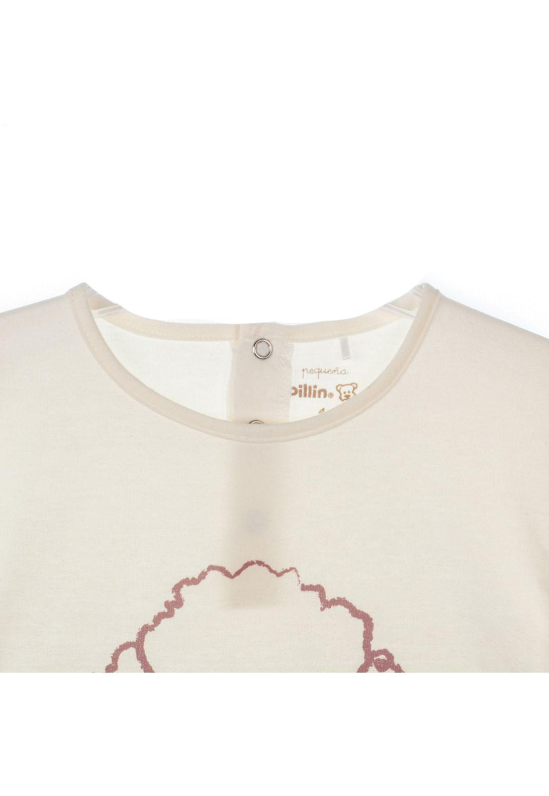Polera Manga Larga Bebé Niña Crudo Pillin-2