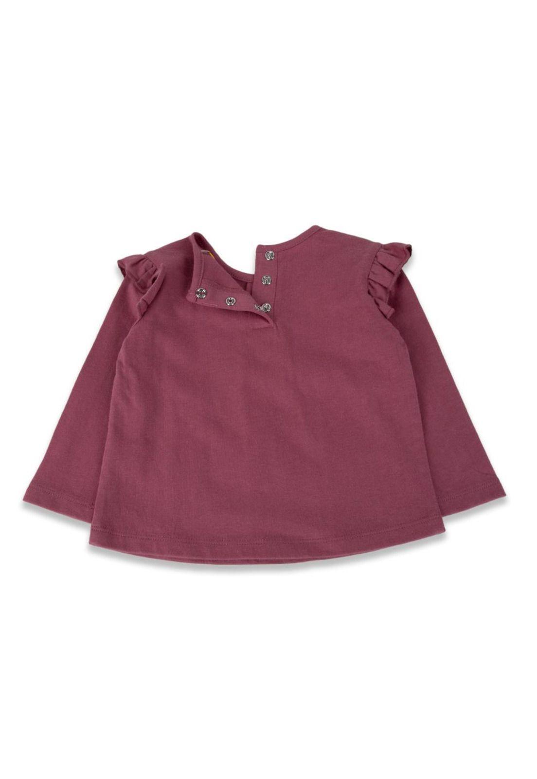 Polera Bebé Niña Burdeo Pillin-2
