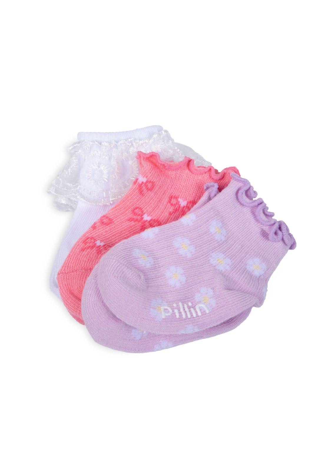 Pack de 3 Calcetines Niño Algodón Lisos Surtido Pillin-1