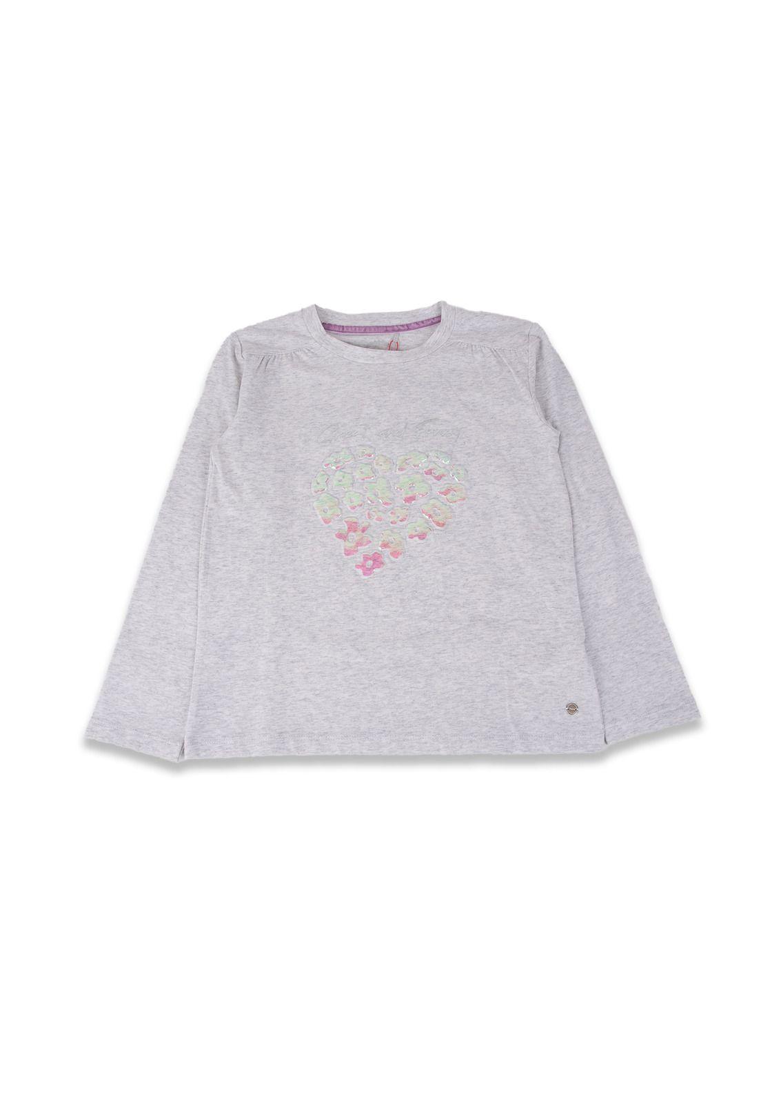Polera Niña Gris claro Pillin-1