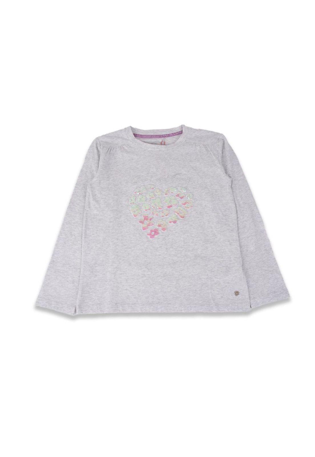 Polera Niña Gris claro Pillin-0