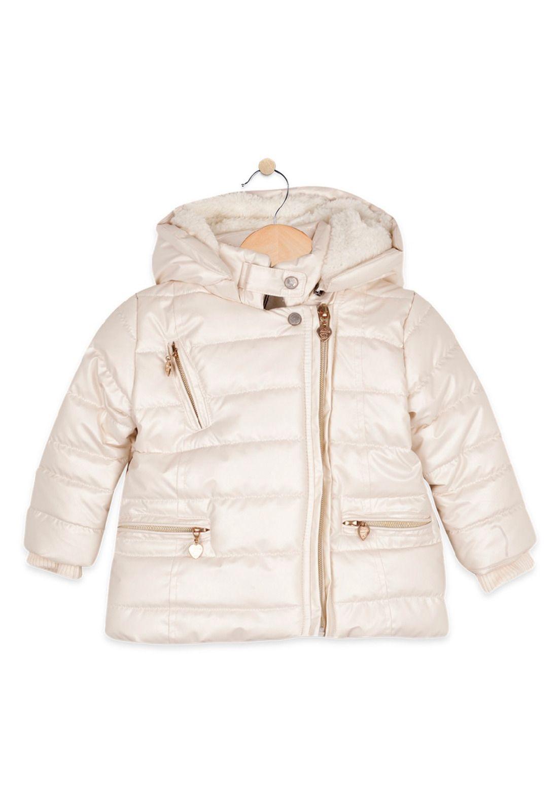 Parka Bebe Algodón Invierno Niña Crema-0