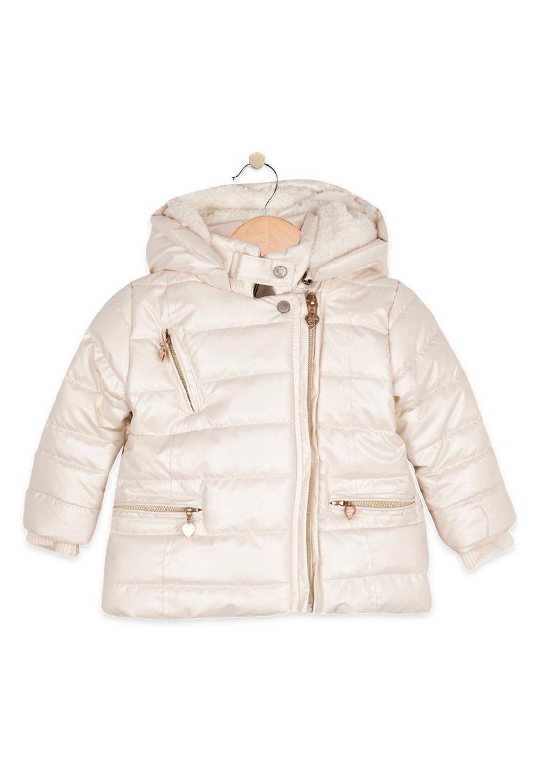 Parka Bebe Algodón Invierno Niña Crema-0