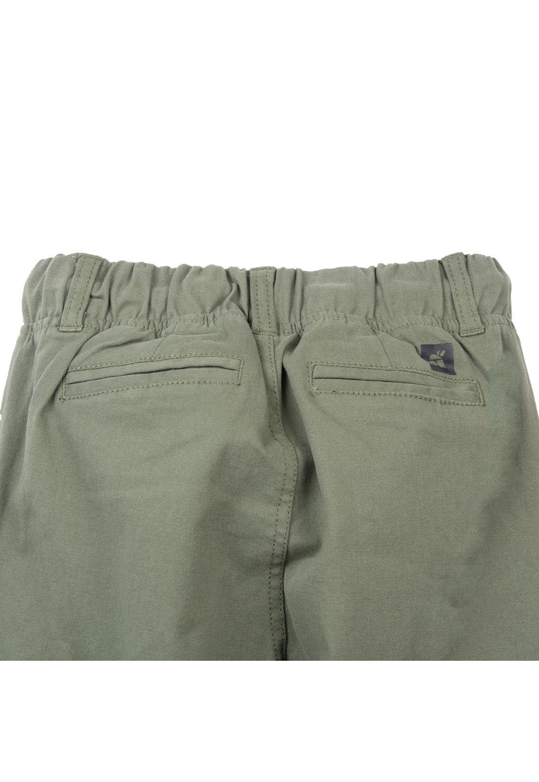 Pantalón Niño Gabardina Cintura Elasticada Verde Pillin-3