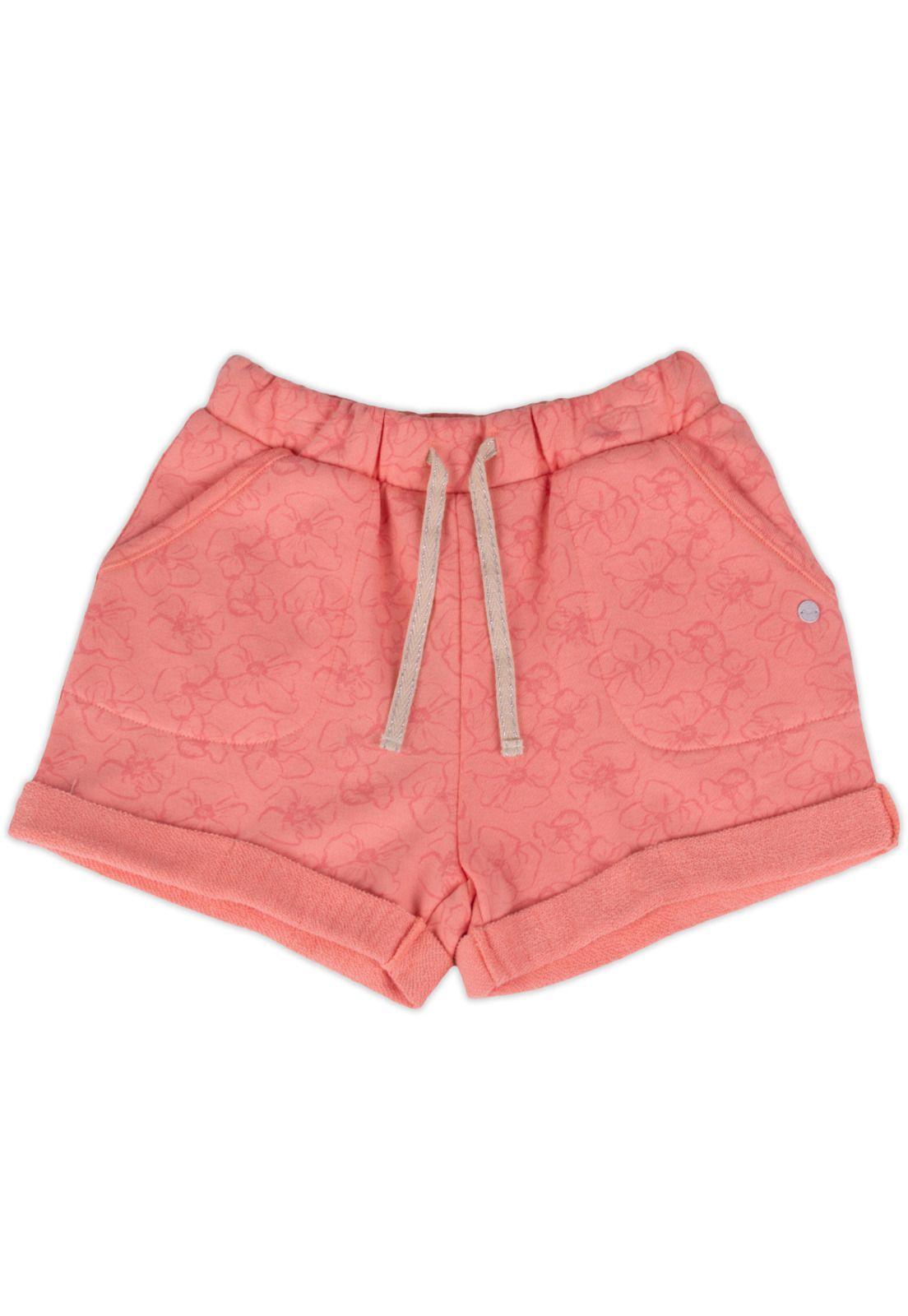 Short Franela Niña Durazno Pillin-1