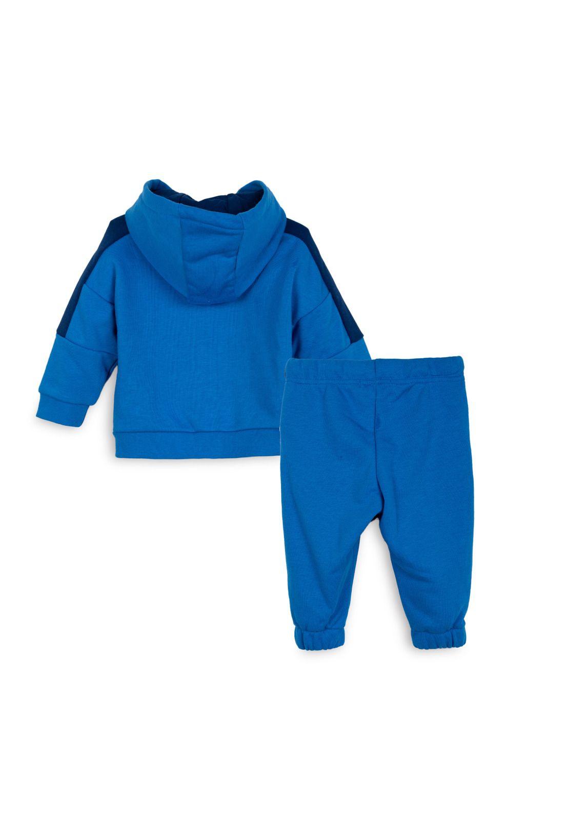 Buzo Bebé Niño con Cierre y Capucha Estampado Skater Azulino Pillin-1