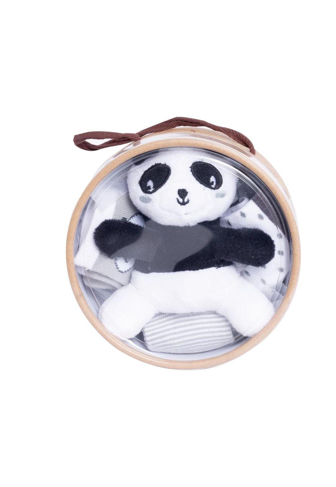 Peluche Oso Panda Algodón Niños Gris-0