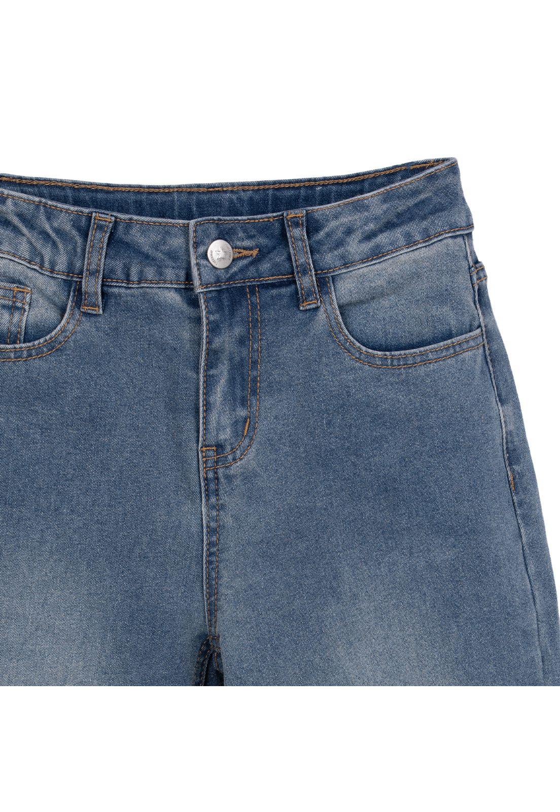 Jeans Niña Wide Leg Azul Piedra Pillin-2