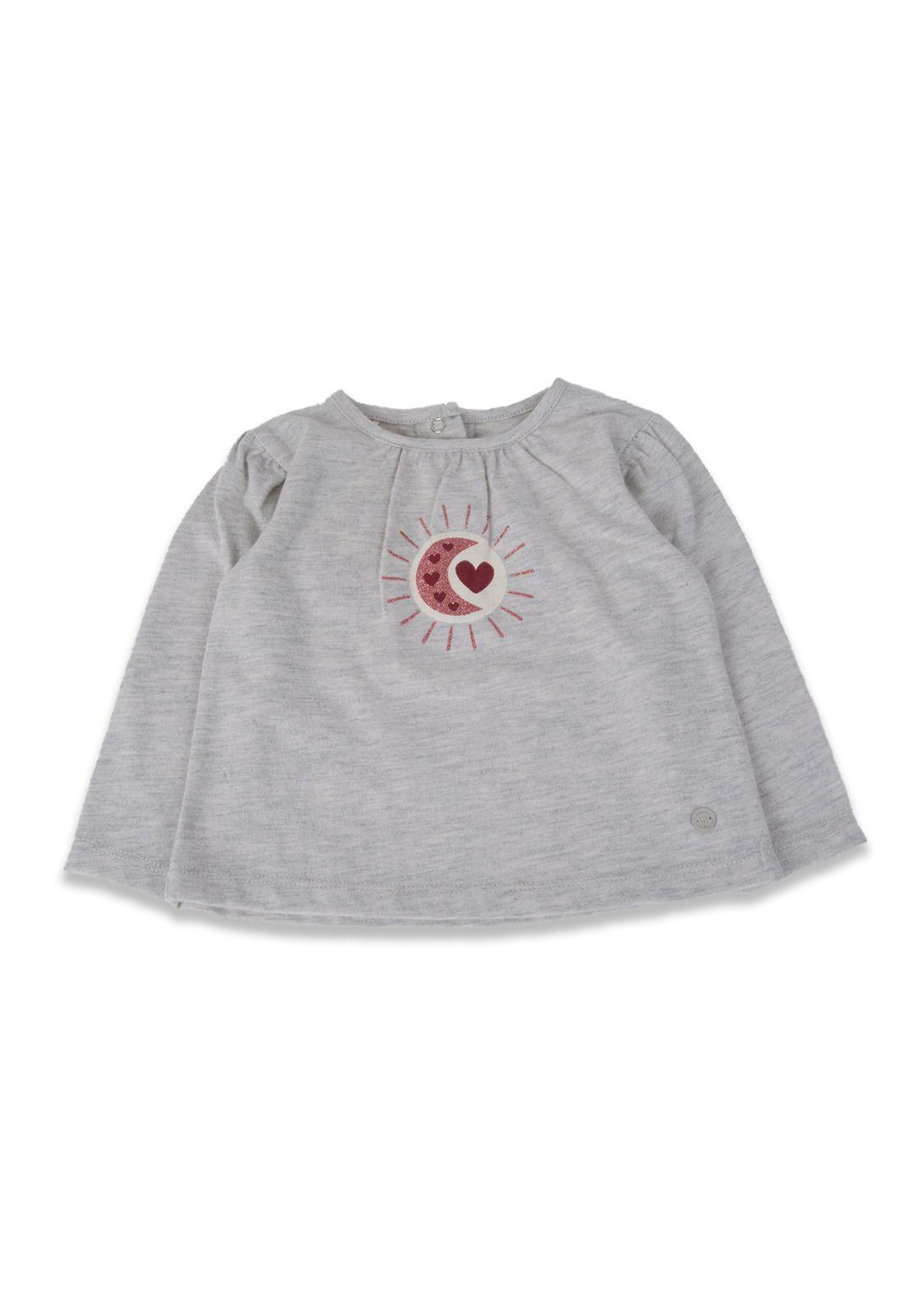Polera Bebé Niña Gris claro Pillin-1