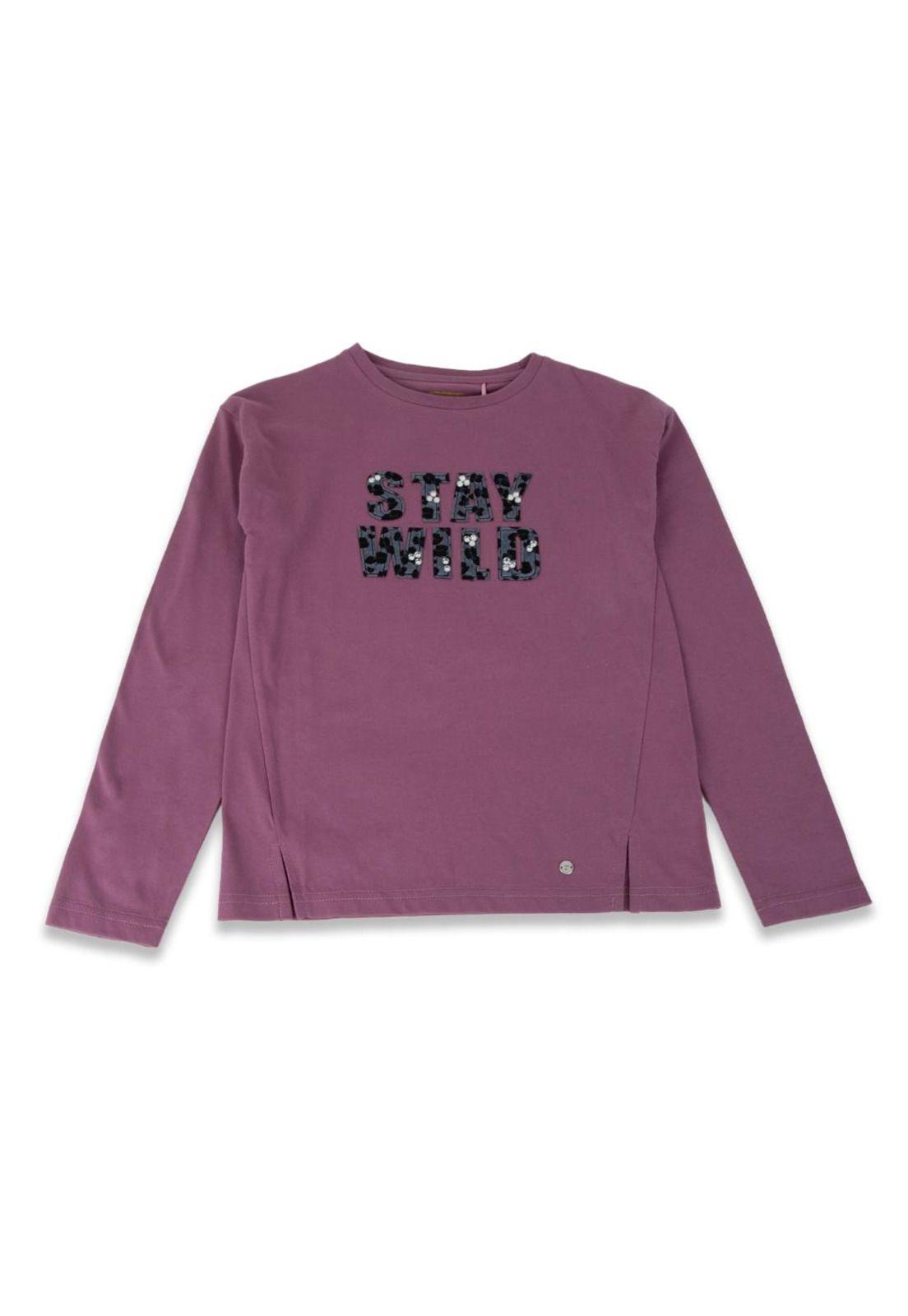 Polera Niña Ciruela Pillin-0