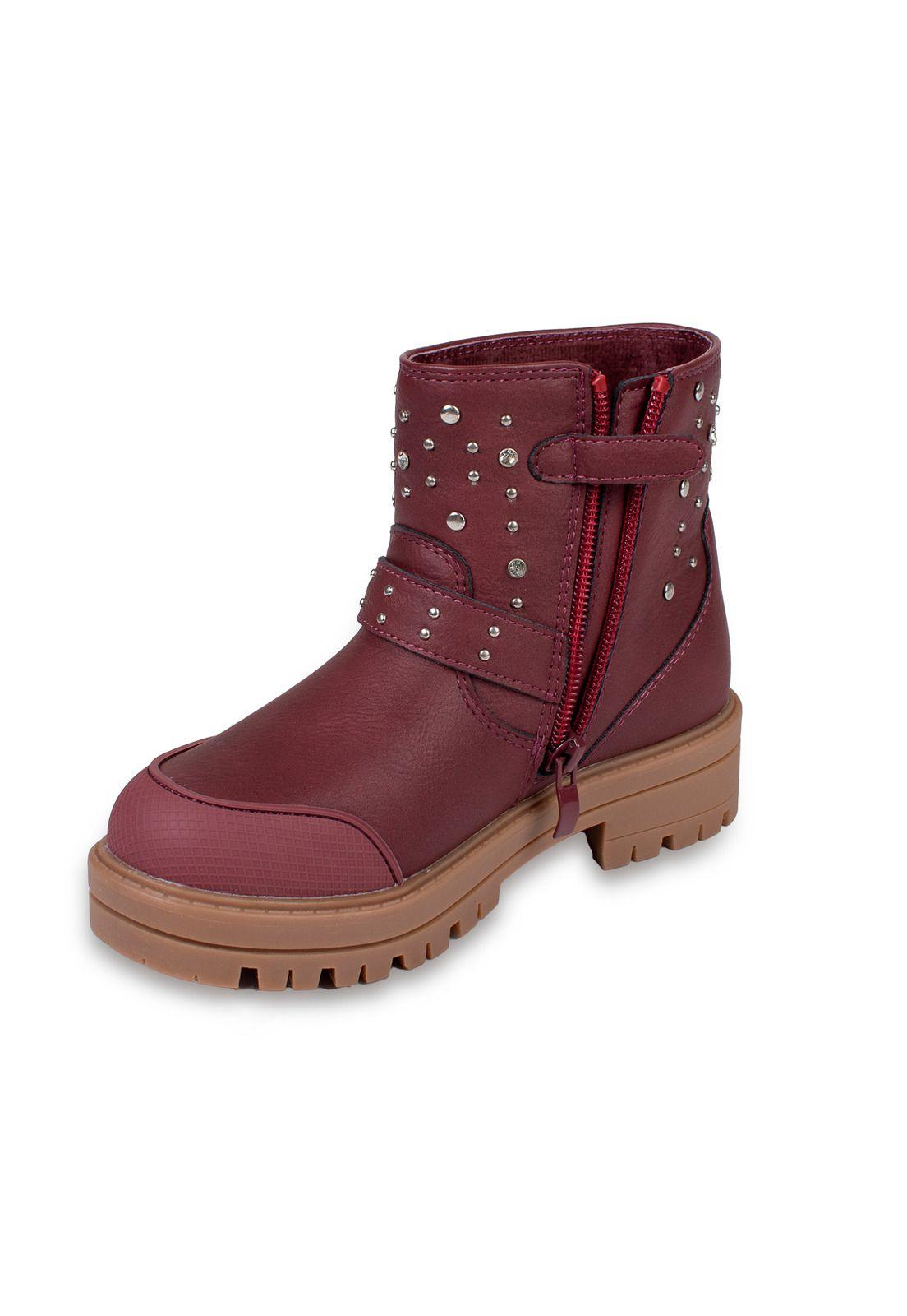 Botin Niña Rojo Pillin (PZD319-26BUR)-4