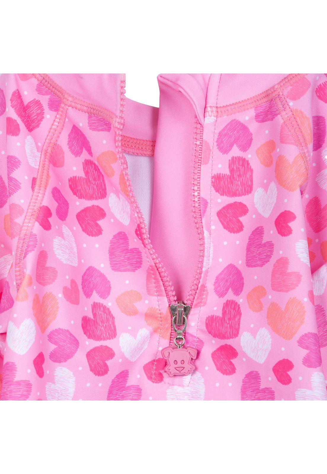 Traje de Baño Bebé Niña 2 Piezas Protección UV Rosado Pillin-3