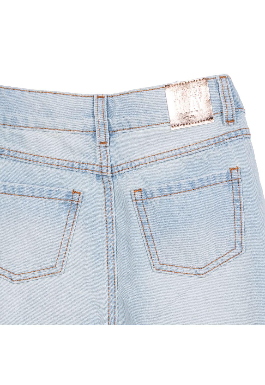 Jeans Niña Culotte con Broderie Denim Pillin-3