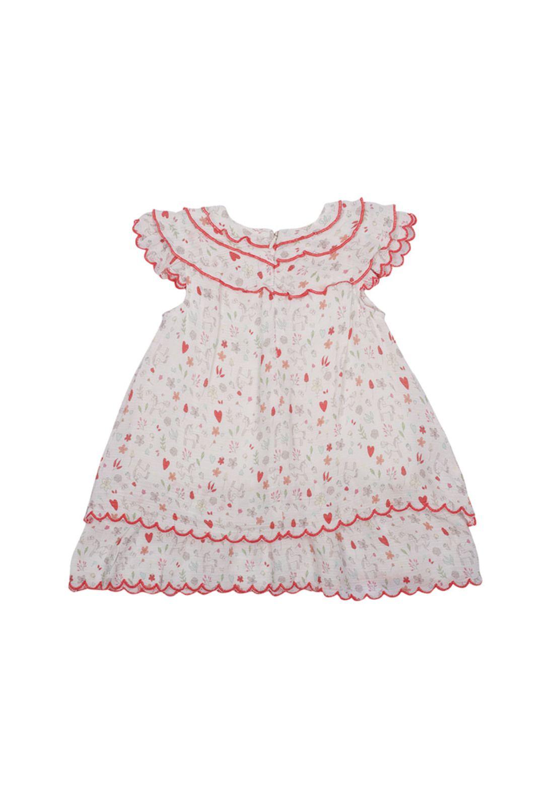 Vestido Verano Bebé Niña Blanco Pillin-2