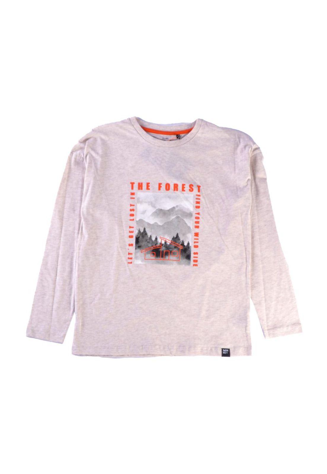 Polera Manga Larga Niño Crudo Pillin-0