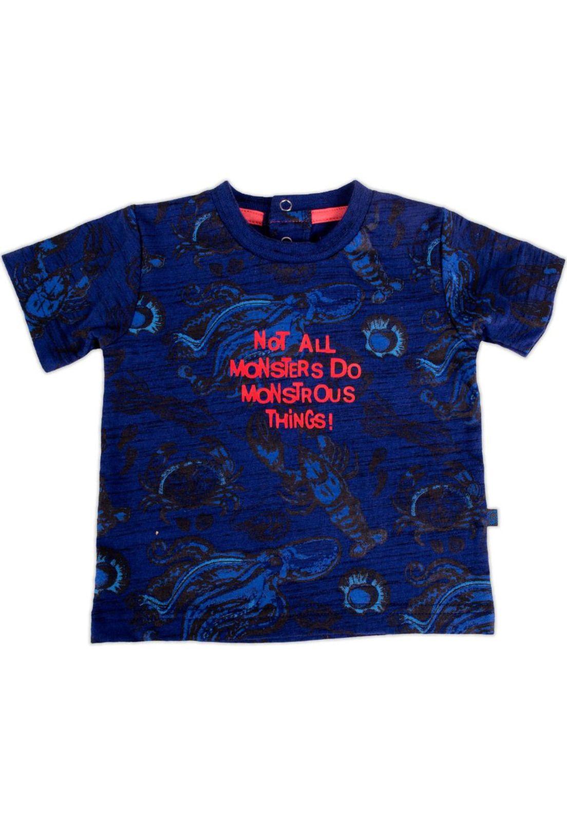 Polera Bebe Niño Azul marino Pillin-0