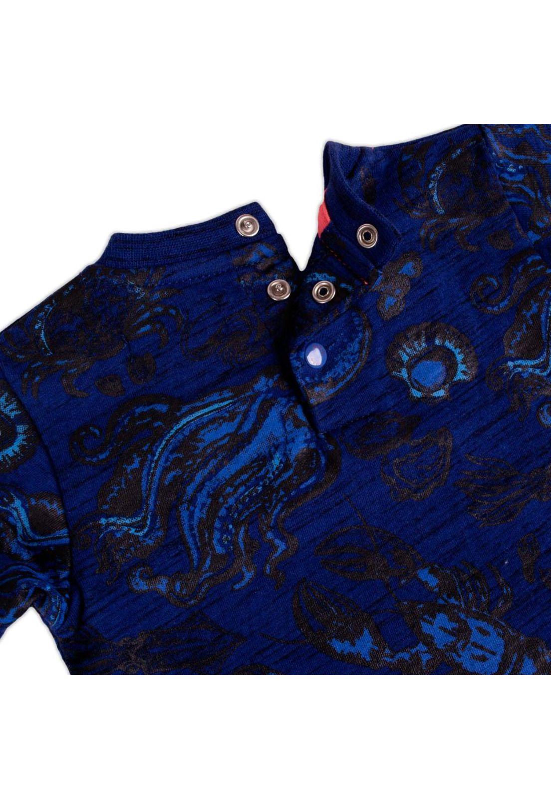 Polera Bebe Niño Azul marino Pillin-2