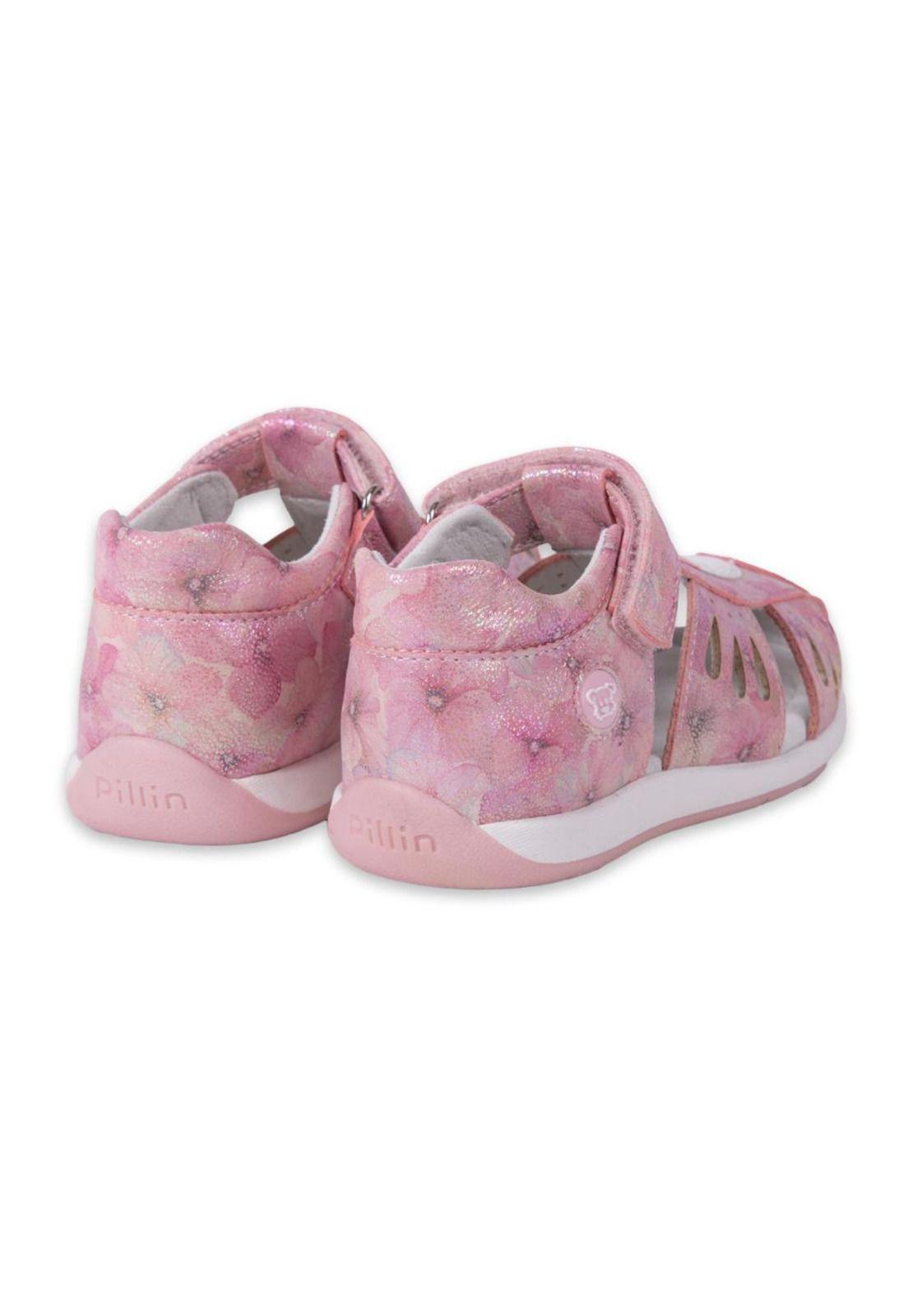 Sandalias Clasico Bebe Niña Rosado Pillin-3