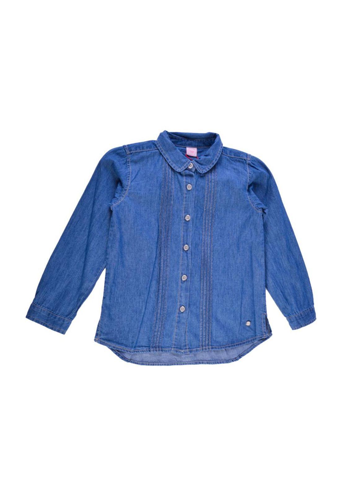 Blusa Mezclilla Manga Larga Niña Denim Pillin-0