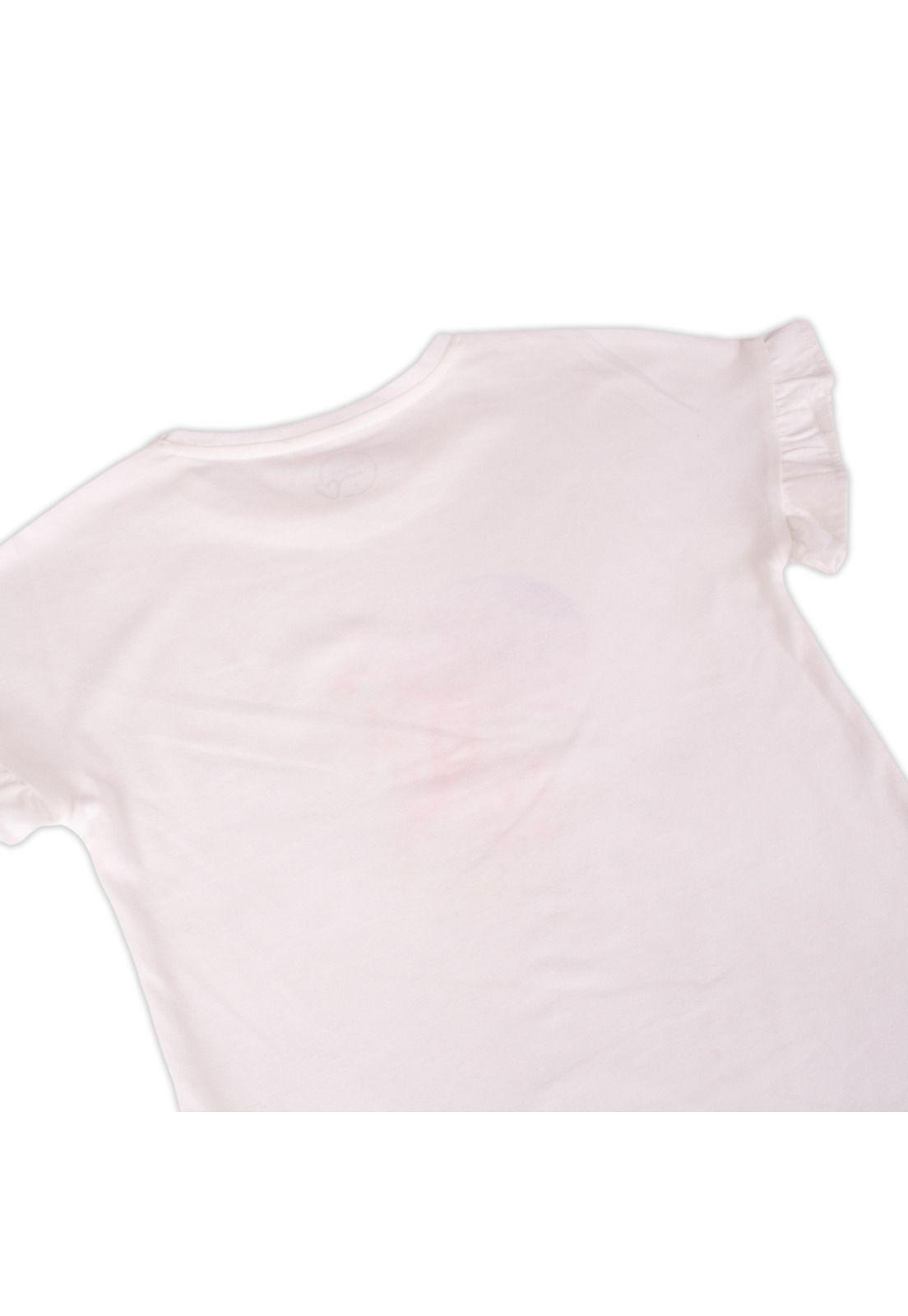 Polera Manga Corta Niña Blanco Pillin-2