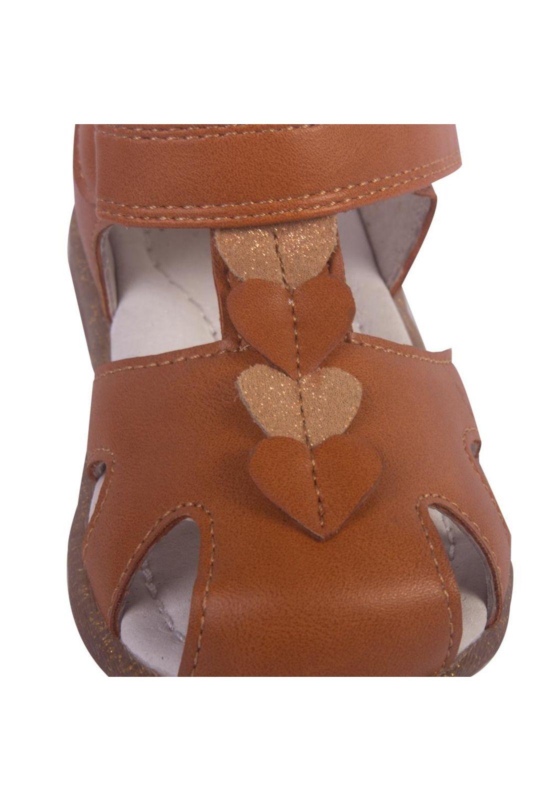 Sandalias Bebe Niña Café Pillin-2