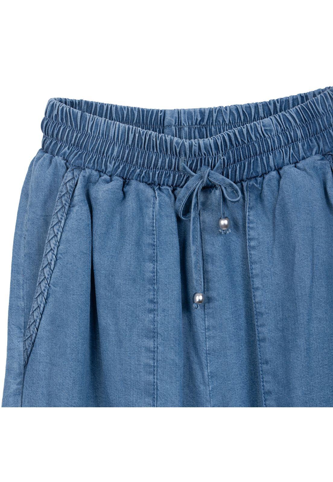 Pantalón Niña Cintura Elasticada Azul Pillin-2