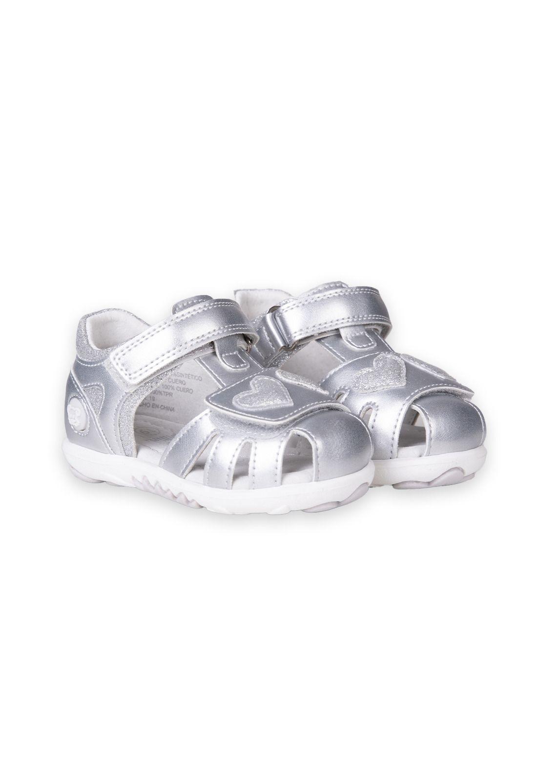 Sandalias Bebé Niña Plateado Pillin (PZC417-25PLA )-0
