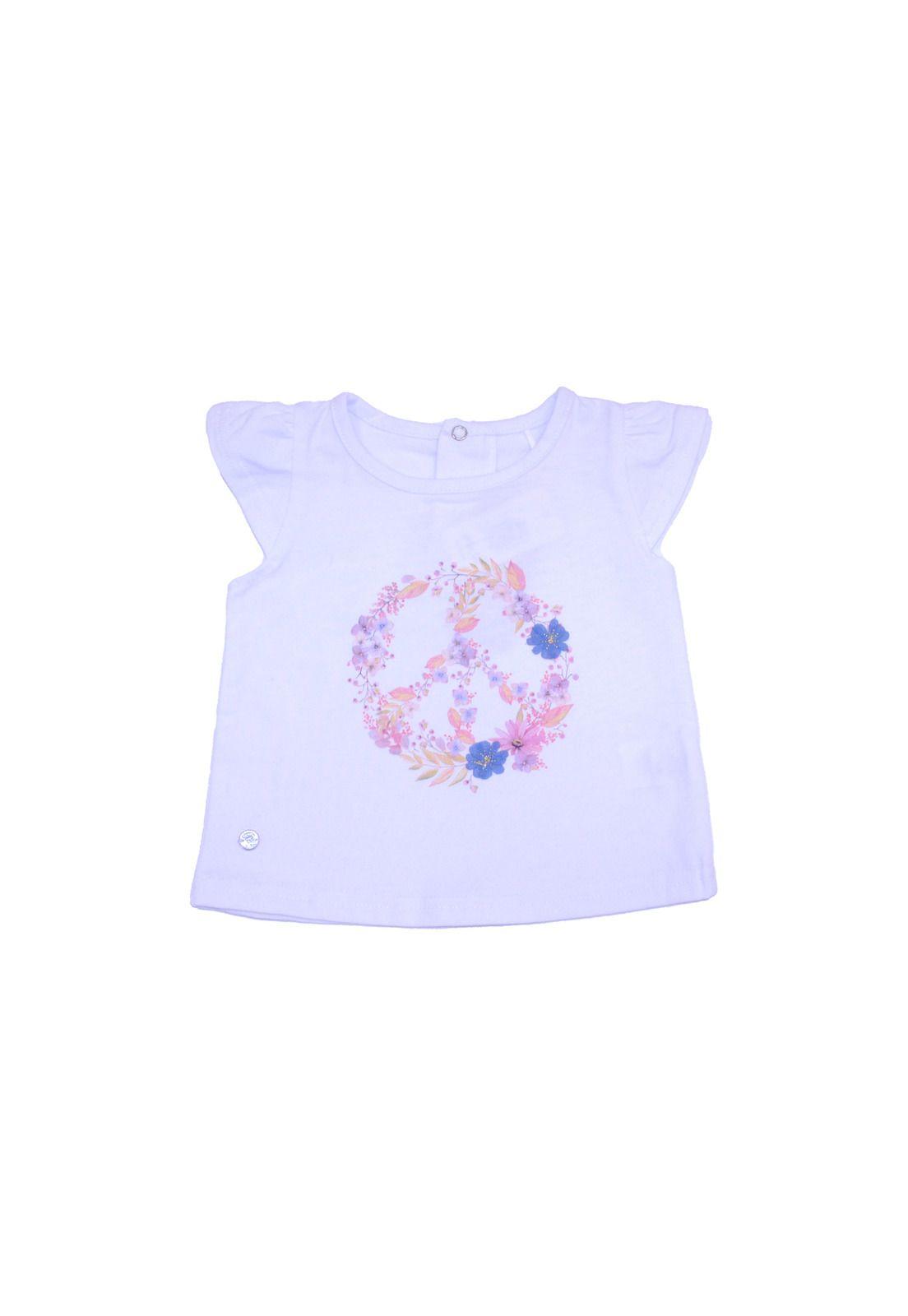 Polera Bebe Niña Blanco Pillin-0