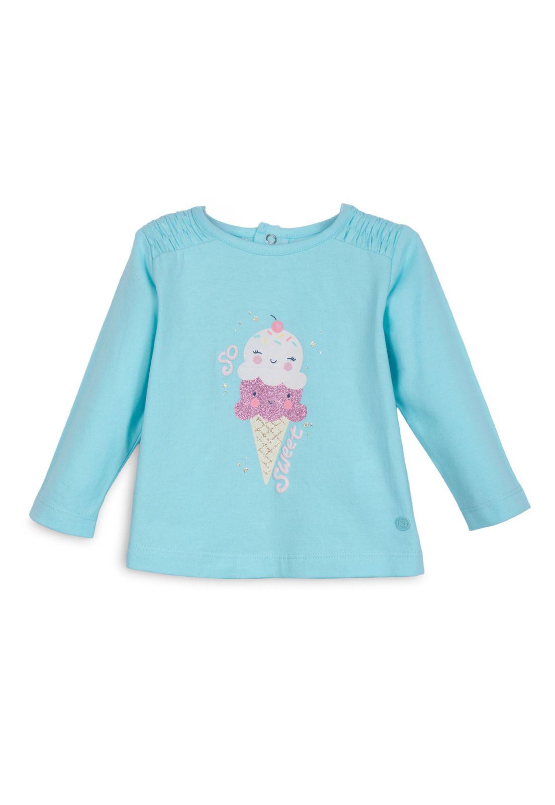 Polera Bebé Niña Manga Larga Estampado Helado Calipso Pillin-0