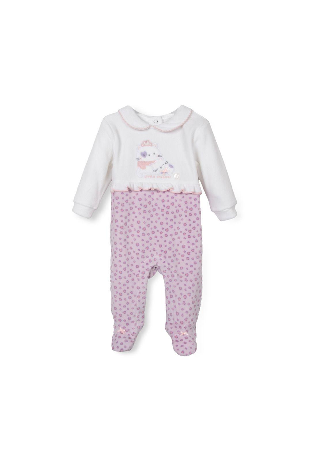 Osito Plush Recién Nacido Niña Bordado Estampado Lila-0
