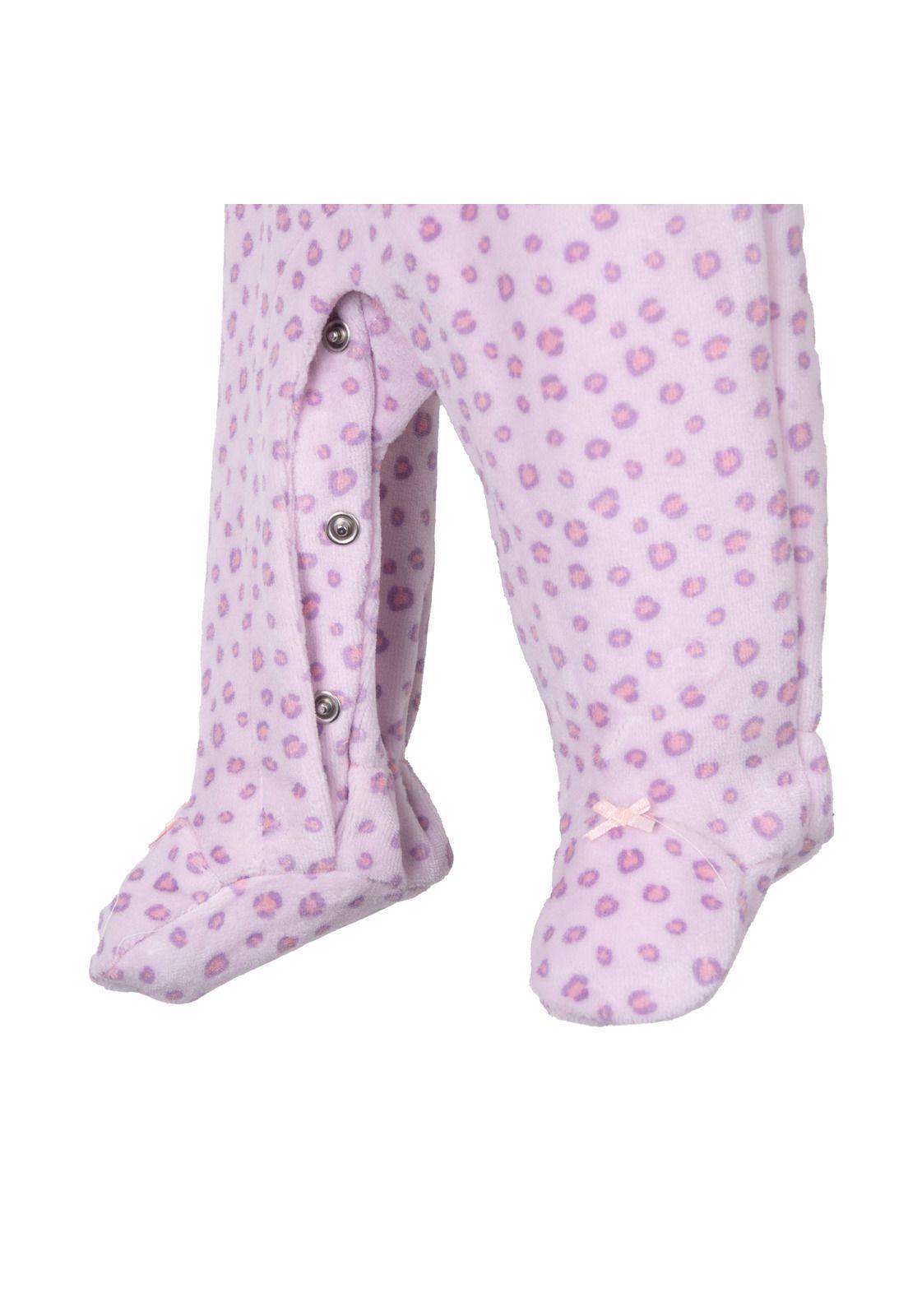 Osito Plush Recién Nacido Niña Bordado Estampado Lila-2